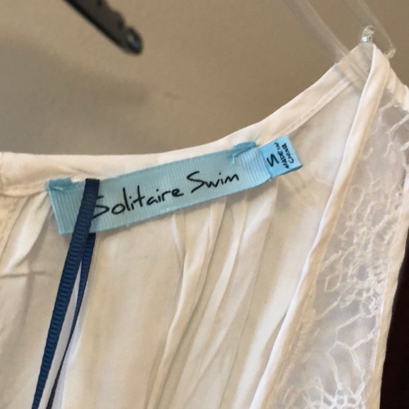 Soft white Embroidered exposed shoulder top - Picture 7 of 9